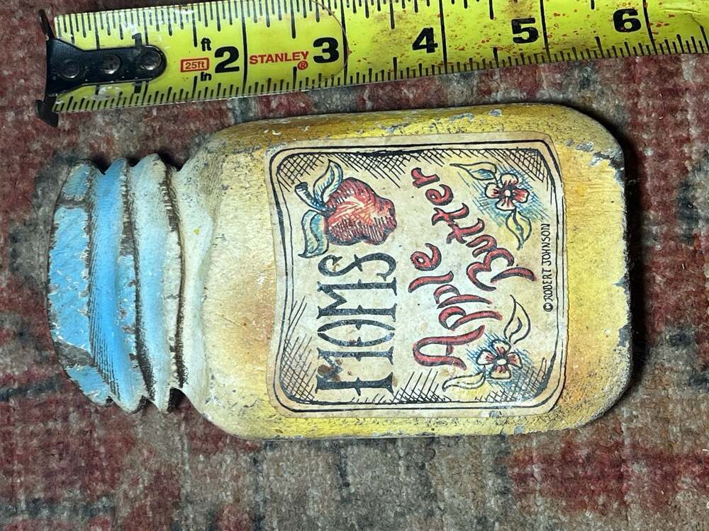 Vintage Home Boutique Rustic Wood Mason Jar Wall Sign Moms Apple Butter Robert J